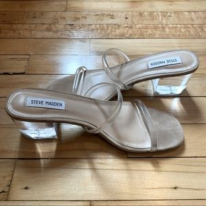 Steve Madden Issy Sandal Clear Size 10